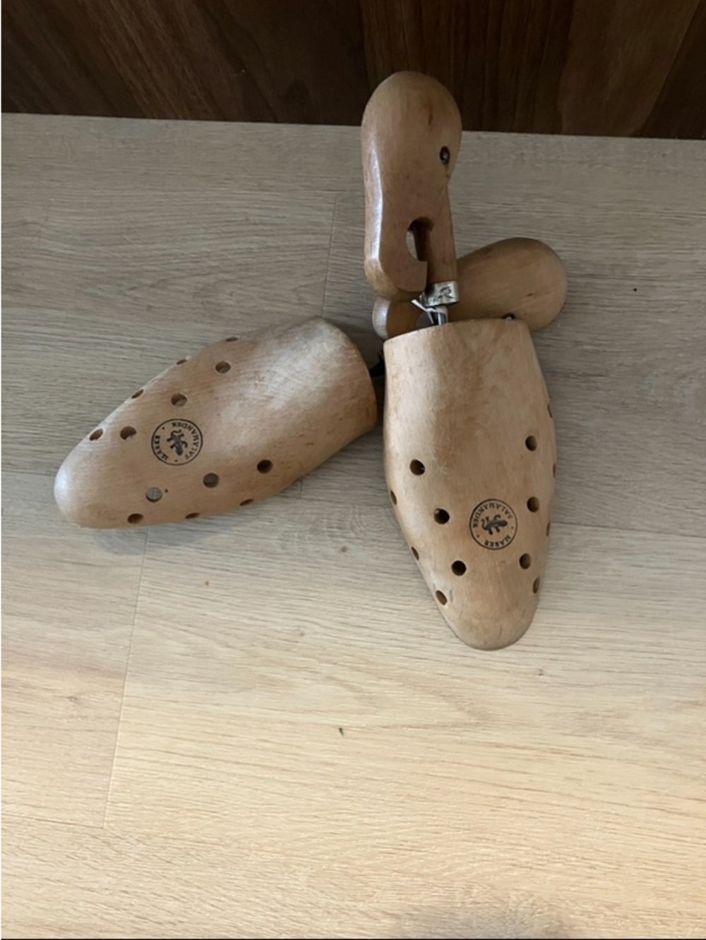 Salamander Brand Vintage Wooden Shoe Trees with Ventilation Holes